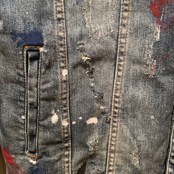 🔥SALE🔥Patchwork Bandanna Art Denim Jacket - Picture 9 of 10